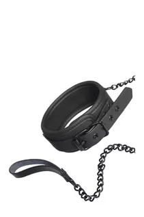 Akcesoria BDSM - BLAZE COLLAR AND CHAIN BLACK - grafika 1