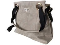 Torebki damskie - Torebka Damska Shopper Z Przegrodą Duża Szara Pikowana Torba Na Ramię - miniaturka - grafika 1