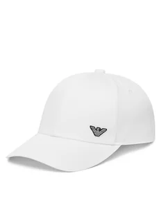 Emporio Armani Czapka z daszkiem EX000004 AF12603 U0011 Biały - Czapki męskie - miniaturka - grafika 1