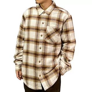 Koszule męskie - Hurley Męska koszula flanelowa z podszewką Portland Sherpa Barely Bone, XL, Ledwo Kość, XL - grafika 1