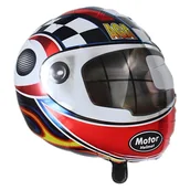 Balony i akcesoria - BALON KASK MOTOCYKLOWY NA URODZINOWY FORMUŁA 1 WYŚCIG AUTA NA HEL URODZINY - miniaturka - grafika 1