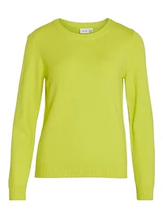 VIRIL O-Neck L/S Knit Top - NOOS, Sulphur Spring/Szczegóły: ciemny melanż, S - Koszulki i topy damskie - miniaturka - grafika 1