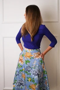 Spódnica Niebieska Ogród Kolibra Cecylia - Spódnice Spódnica Niebieska Ogród Kolibra Cecylia - Spódnice - miniaturka - grafika 1