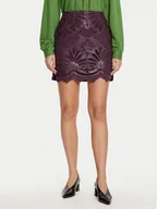 Spódnice - Vila Spódnica z imitacji skóry Paz 14102686 Fioletowy Slim Fit - miniaturka - grafika 1