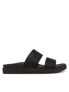 Calvin Klein Klapki Flat Slide Jacq HW0HW02487 Czarny - Klapki i japonki damskie - miniaturka - grafika 1