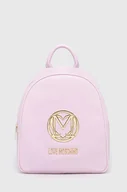Plecaki - Love Moschino plecak damski kolor różowy mały z aplikacją - miniaturka - grafika 1