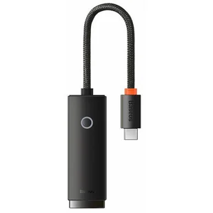Baseus Lite Series zewnętrzna karta sieciowa USB Typ C - RJ-45 1Gbps (1000Mbps) czarny (WKQX000301) - Karty sieciowe - miniaturka - grafika 1