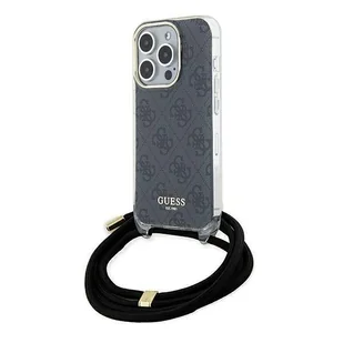 Etui Guess GUHCP15XHC4SEK Apple iPhone 15 Pro Max hardcase Crossbody Cord 4G Print czarny/black - Etui i futerały do telefonów - miniaturka - grafika 1