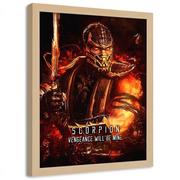 Plakaty - Plakat w ramie naturalnej FEEBY Scorpion postac z gry, 70x100 cm - miniaturka - grafika 1
