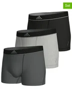 Majtki męskie - adidas Bokserki (3 pary) w kolorze szarym, antracytowym i czarnym - miniaturka - grafika 1