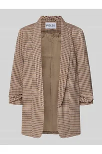 Długi żakiet o kroju regular fit ze wzorem na całej powierzchni model BOSELLA - Pieces - Marynarki i żakiety damskie - miniaturka - grafika 1