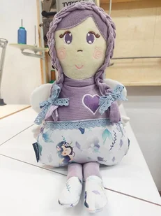 Anioł Stróż fioletowy z imieniem - Pamiątka Chrztu Świętego - miniaturka - grafika 1