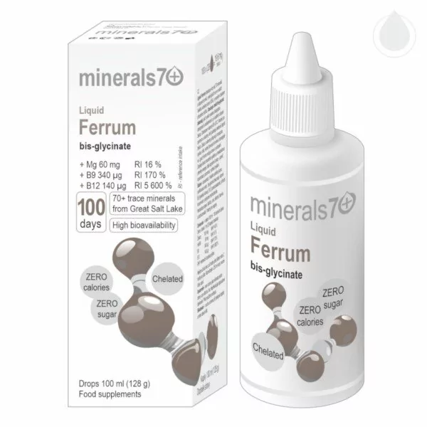 MINERALS7+ Minerals7+ Ferrum liquid krople 100 ml żelazo HM0708