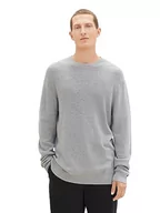 Swetry męskie - TOM TAILOR sweter męski, 12035 – szary Heather Melange, XXL - miniaturka - grafika 1