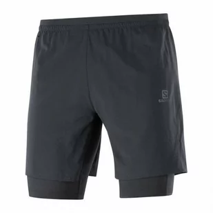 Spodenki Salomon Cross Twin Skin Black - Spodnie sportowe damskie - miniaturka - grafika 1