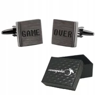 Spinki do mankietów i krawatów - Spinki do mankietów koszuli Game Over ślub - miniaturka - grafika 1