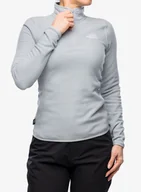 Bluzy sportowe damskie - Bluza damska The North Face 100 Glacier 1/4 Zip - light grey - miniaturka - grafika 1