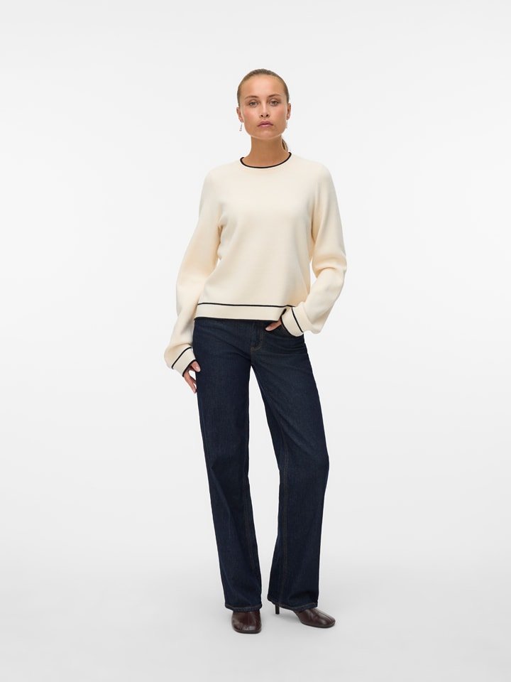 Vero Moda Sweter w kolorze kremowym