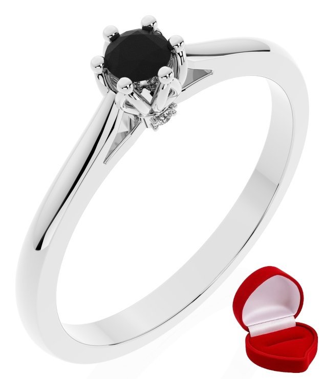 ZŁOTY PIERŚCIONEK ZARĘCZYNOWY 585 14k BRYLANT CZ. 0,09 ct BIAŁE ZŁOTO R18