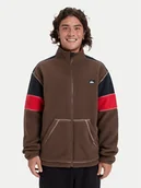 Bluzy męskie - Quiksilver Polar Clean Coast Block EQYPF03065 Brązowy Loose Fit - miniaturka - grafika 1