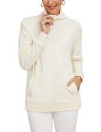 Bluzy damskie - Tapata Bluza Damska z Wysokim Kołnierzem Rozpinanym Zamek Błyskawiczny XL - miniaturka - grafika 1