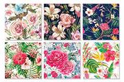Art Nuvo Art NUVO  kartki z motywem kwiatów nr 12  zestaw 6 kart, 150 x 150 mm, piękne kartki z kopertami b
