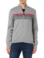 Swetry męskie - BOSS Męski kardigan Zightek, lekki/pastelowy szary 59, S, Light/Pastel Grey59, S - miniaturka - grafika 1