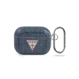 Guess Guess GUACAPTPUJULDB AirPods Pro cover granatowy/dark blue Jeans Collection - Akcesoria do słuchawek - miniaturka - grafika 2