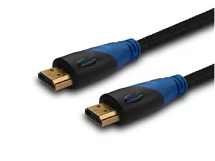 ELMAK Kabel HDMI CL-073 m oplot nylon złoty v1.4 - Kable - miniaturka - grafika 2