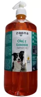 Suplementy i witaminy dla psów - Zoona Olej z Łososia Ryb Salmon Oil 1L dla Psa i Kota - miniaturka - grafika 1