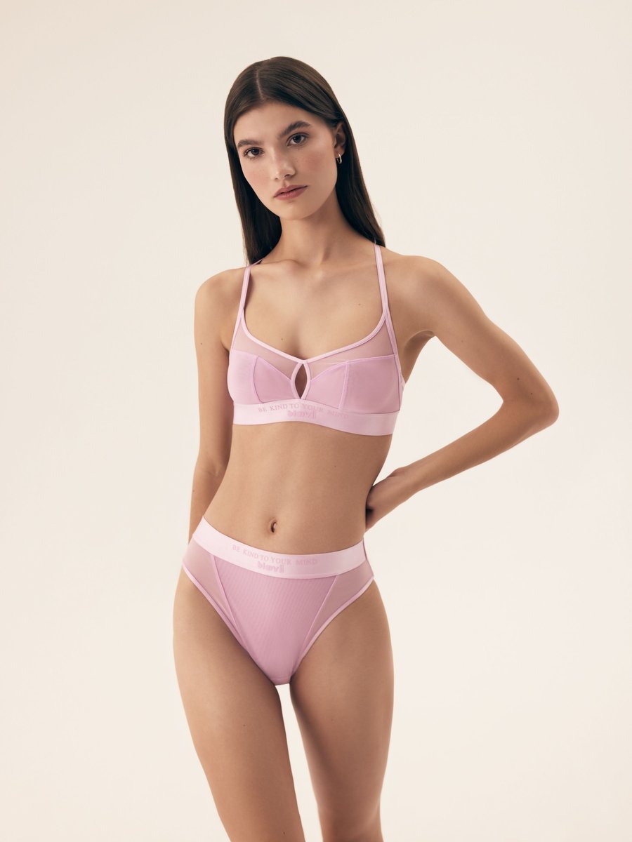 Biustonosz usztywniany Lirage Bloovii pastelowy róż M