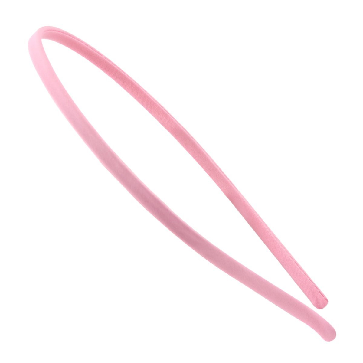 Opaska do włosów Różowa na Głowę Wąska Metalowa Obszyta Tkaniną Lekka
