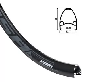 Rodi, Obręcz, Airline Corsa, czarny, 28" - Części rowerowe - miniaturka - grafika 1