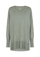 Swetry damskie - SOYACONCEPT Women's SC-Dollie 728 sweter damski, zielony mech melanż, XXL, zielony mech melan, XXL - miniaturka - grafika 1