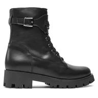 Botki damskie - Trapery TWINSET Anfibio 242GCJ S Czarny - miniaturka - grafika 1