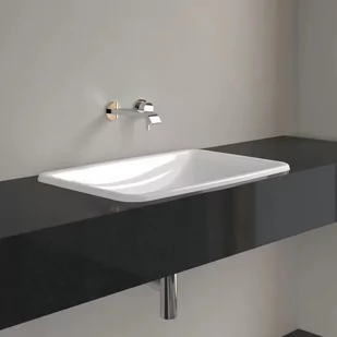 Villeroy & Boch Loop & Friends Umywalka wpuszczana w blat 67,5x45 cm z przelewem z powłoką CeramicPlus weiss alpin 4A6600R1 - Umywalki - miniaturka - grafika 1