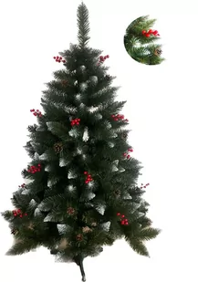 Choinka Sztuczna Sosna Szyszka Jarzębina 120 cm - Choinki - miniaturka - grafika 1