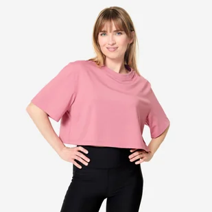 Koszulka damska Domyos Gym & Pilates crop - Koszulki sportowe damskie - miniaturka - grafika 1