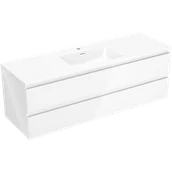 Szafki łazienkowe - Mexen Orio szafka łazienkowa 140 cm z umywalką Otis, 2 szuflady, biała połysk - 91A10-14047-2-BFF00-W18M00 - miniaturka - grafika 1
