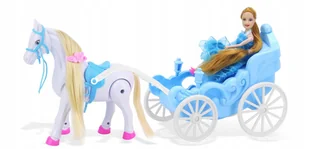 Kareta Dorożka Z Księżniczką Chodzący Koń Niebieska Odgrywanie Ról - Domki dla lalek Kareta Dorożka Z Księżniczką Chodzący Koń Niebieska Odgrywanie Ról - Domki dla lalek - miniaturka - grafika 1