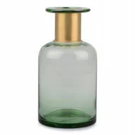 Wazony i flakony - WAZON zielony SZKLANY METALOWY wys. 24cm - miniaturka - grafika 1