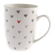 Kubki - Kubek ceramiczny w szare serca Dakls, 340 ml - miniaturka - grafika 1