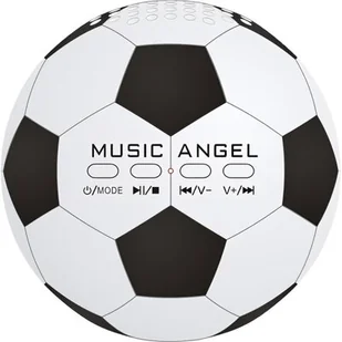 MUSIC ANGEL Piłka nożna Biało-czarny - Głośniki przenośne - miniaturka - grafika 1
