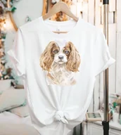 Koszulki i topy damskie - Koszulka damska z spanielem - miniaturka - grafika 1