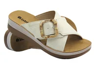 Klapki i japonki damskie - Klapki damskie z klamrą białe INBLU FT-20 - Inblu - miniaturka - grafika 1