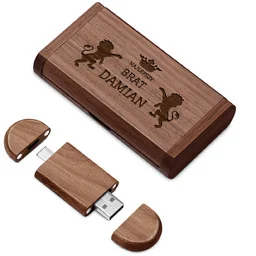Pendrive drewniany z grawerem 64 GB w magnetycznym pudełku dla brata - Pendrive Pendrive drewniany z grawerem 64 GB w magnetycznym pudełku dla brata - Pendrive - miniaturka - grafika 1