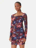 Sukienki - Guess Sukienka koktajlowa W5BK65 KCZC2 Kolorowy Slim Fit - miniaturka - grafika 1