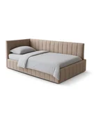 Łóżka dla dzieci i młodzieży - Tapicerowane łóżko pojedyncze z pojemnikiem Teddy 90x200 - miniaturka - grafika 1