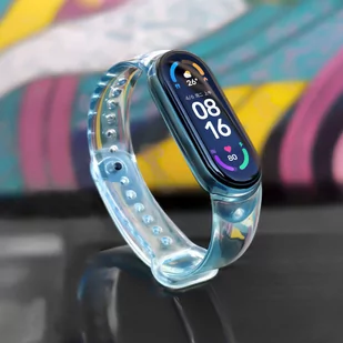 Zamienna silikonowa opaska pasek bransoleta bransoletka do Xiaomi Mi Band 6 / 5 niebieski - Etui i futerały do telefonów - miniaturka - grafika 2