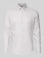 Koszule męskie - Koszula biznesowa o kroju slim fit z bawełny z kołnierzykiem typu button down - miniaturka - grafika 1